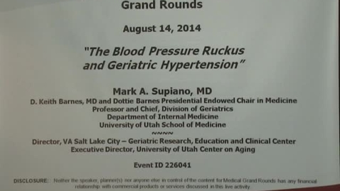 Thumbnail for The Blood Pressure Ruckus and Geriatric Hypertension