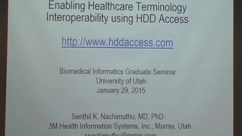 Thumbnail for Enabling Healthcare Terminology Interoperability using HDD Access
