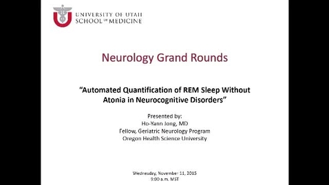 Thumbnail for Automated Quantification of REM Sleep Without Atonia in Neurocognitive Disorders