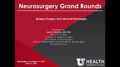 Thumbnail for Epilepsy Surgery and Interictal Discharges