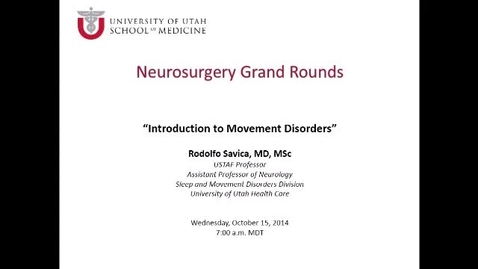 Thumbnail for Introduction to Movement Disorders