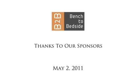 Thumbnail for entry Bench to Bedside