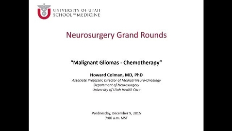 Thumbnail for Malignant Gliomas - Chemotherapy