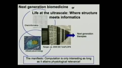 Thumbnail for entry Life at the ultrascale: Where structure meets informatics | Edward Lyman, PhD | 2010-09-23