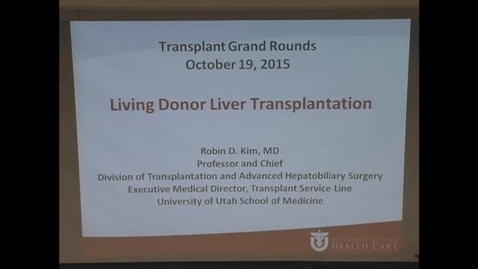 Thumbnail for entry Living donor liver transplantation