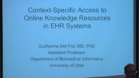 Thumbnail for Context-Specific Access to Online Knowledge Resources in EHR Systems (11/7/2013)