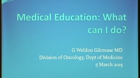 Thumbnail for Medical education: What can I do?
