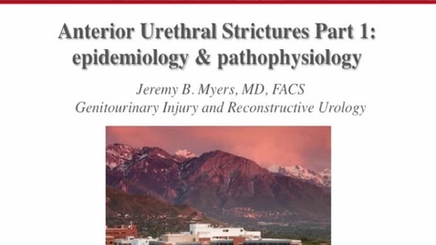 Thumbnail for entry Anterior Urethral Strictures - Part 1