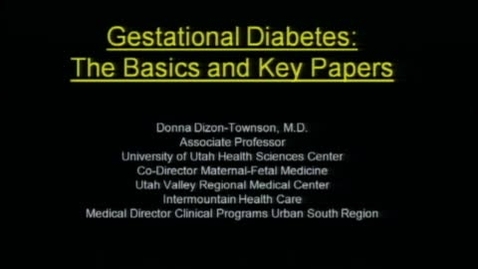 Thumbnail for Gestational Diabetes
