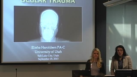 Thumbnail for Ocular trauma Septermber 18, 2013