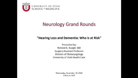 Thumbnail for Hearing Loss &amp; Dementia: Who Is at Risk