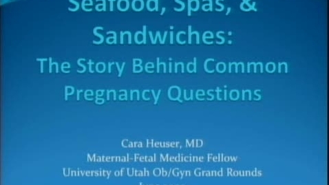 Thumbnail for Seafood, spas and sandwiches: The story behind common pregnancy questions
