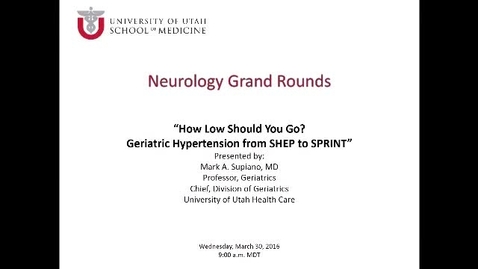 Thumbnail for How Low Should You Go? Hypertension From SHEP to SPRINT