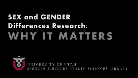 Thumbnail for entry Sex and Gender Differences Dr. Langell