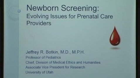 Thumbnail for Newborn Screening: evolving issues for prenatal care providers