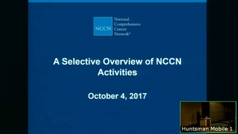 Thumbnail for 10/4/17 A Selective Overview of NCCN Activities