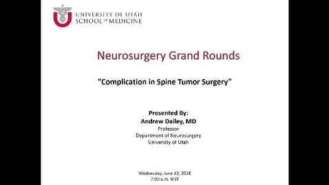 Thumbnail for Complication in Spine Tumor Surgery
