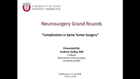 Thumbnail for entry Complication in Spine Tumor Surgery