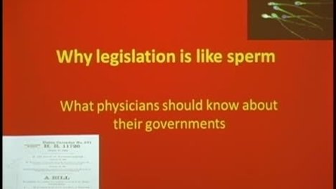 Thumbnail for Why legislation is like sperm