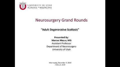 Thumbnail for Adult Degenerative Scoliosis