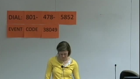 Thumbnail for 02/07/13 - Hilary Conway - Delayed Cord Clamping and Cord Milking