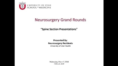 Thumbnail for Spine Section Presentations