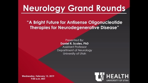 Thumbnail for A Bright Future for Antisense Oligonucleotide Therapies for Neurodegenerative Disease