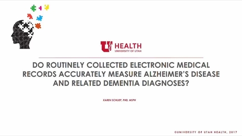 Thumbnail for Do Routinely Collected Electronic Medical Records Accurately Measure Alzheimer's Disease and Related Dementia Diagnosis?