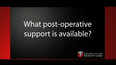Thumbnail for What post-operative support is available?