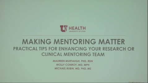 Thumbnail for Making mentoring matter: Practical tips for enhancing your research or clinical mentoring team