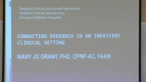 Thumbnail for 11/08/13 - Mary Jo Grant