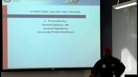 Thumbnail for Hypertonic saline &amp; trauma July 20, 2011