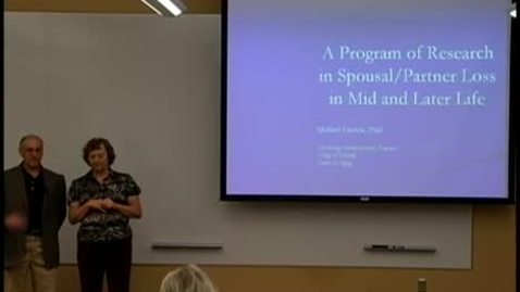 Thumbnail for Research Program Overview: A Program of Research in Spousal/Partner Loss in Mid and Later Life