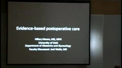 Thumbnail for Evidence-based postoperative care