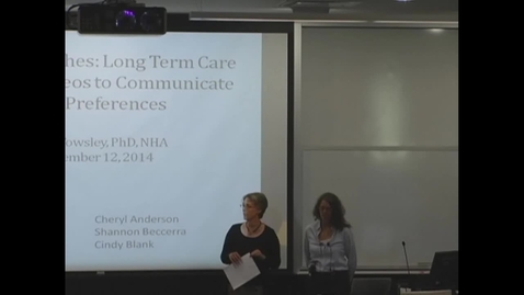Thumbnail for Me &amp; My Wishes: Long term care resident videos to communicate care preference