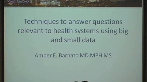 Thumbnail for Using Qualitative Case Study to Complement Big Data: Triangulating claims, direct observation of patient care, and high fidelity simulation to understand organizational sources of variation in end-of-life ICU and life-sustaining treatment use
