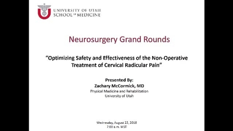 Thumbnail for Optimizing Safety and Effectiveness of the Non-Operative Treatment of Cervical Radicular Pain