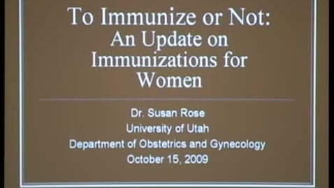 Thumbnail for To Immunize or not to immunize: an update on 2009 vaccine recommendations
