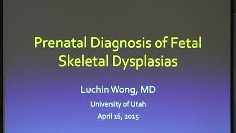 Thumbnail for Prenatal diagnosis of fetal skeletal dysplasias