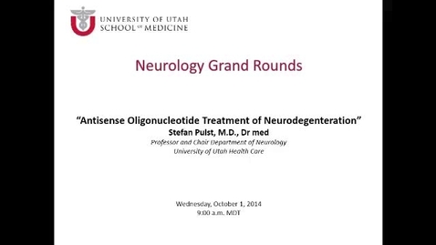 Thumbnail for Antisense Oligonuclectide Treatment of Neurodegenteration