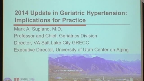 Thumbnail for 2014 Geriatric Hypertension Update: Implications for Practice