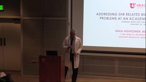 Thumbnail for Addressing EHR related burnout &amp; big data problems at an academic medical center