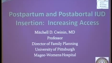Thumbnail for Medical Abortion:  Where we have been &amp; Where we are going