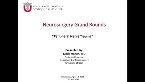 Thumbnail for entry Peripheral Nerve Trauma