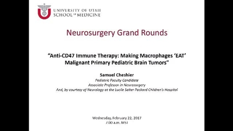 Thumbnail for Neurosurgery Grand Rounds 02-22-2017