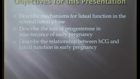 Thumbnail for Progesterone in early pregnancy