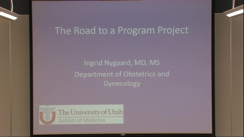 Thumbnail for The road to a program project