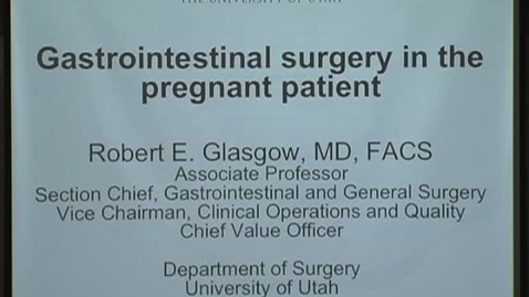 Thumbnail for Gastrointestinal surgery in the pregnant patient