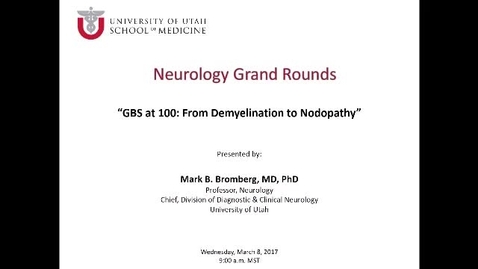 Thumbnail for GBS at 100: From Demyelination to Nodopathy