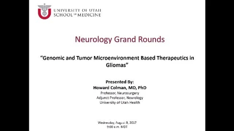 Thumbnail for Genomic and Tumor Microenvironment Based Therapeutics in Gliomas